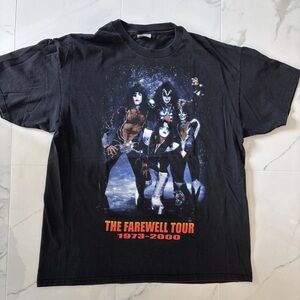 2000 KISS (band) The Farewell Tour “Conquering The World” Shirt, Size XL